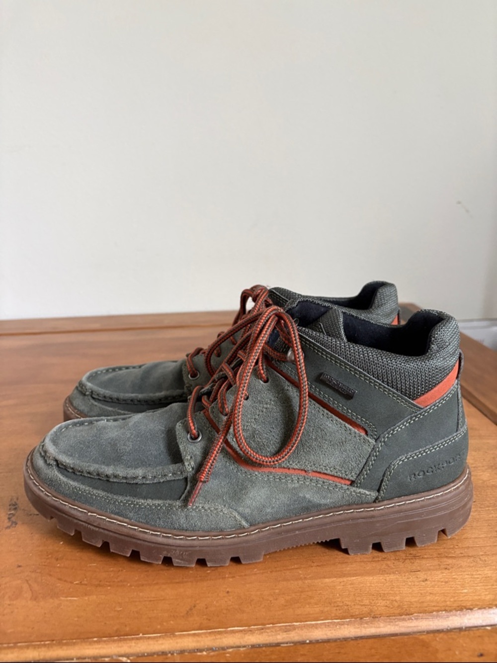 Rockport Weather Ready Merangue ll Hiking Green Suede Boots Size 9 - Picture 4 of 15